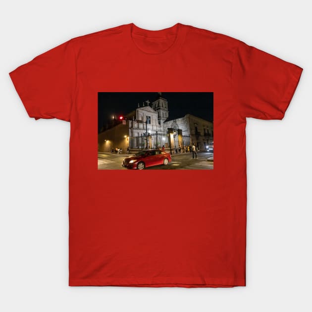 Mexico. Morelia. Church at Night. T-Shirt by vadim19